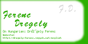 ferenc dregely business card